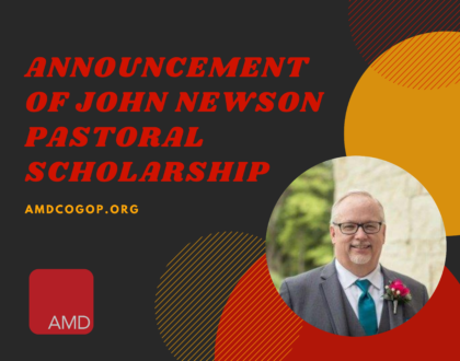 Announcement of John Newson Pastoral Scholarship